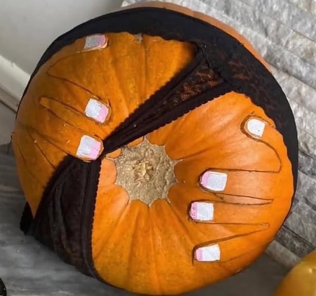 I was disqualified from the pumpkin carving contest ☹️😂