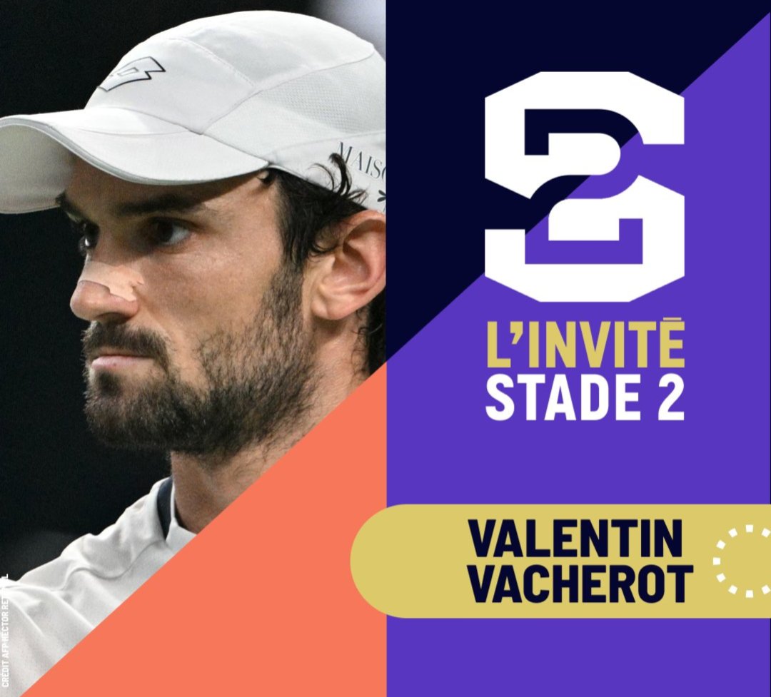 MediasFrance's tweet image. A 20h05, @val_vacherot récent vainqueur du Masters 1000 de Shanghai, est l’invité du magazine #Stade2 présenté par @cecilegres
