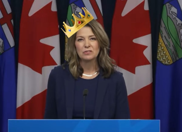 gilmcgowan's tweet image. If Danielle Smith uses the Notwithstanding Clause against striking Alberta teachers, she’ll be behaving like a Queen, not a Premier. Watch our explainer video on how the use of the clause would be a threat to our democracy AND our wages and standard of living (link below).
