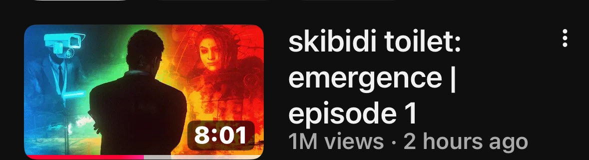 Detectivcamera's tweet image. First skibidi toilet episode to Flop in the first few hours.