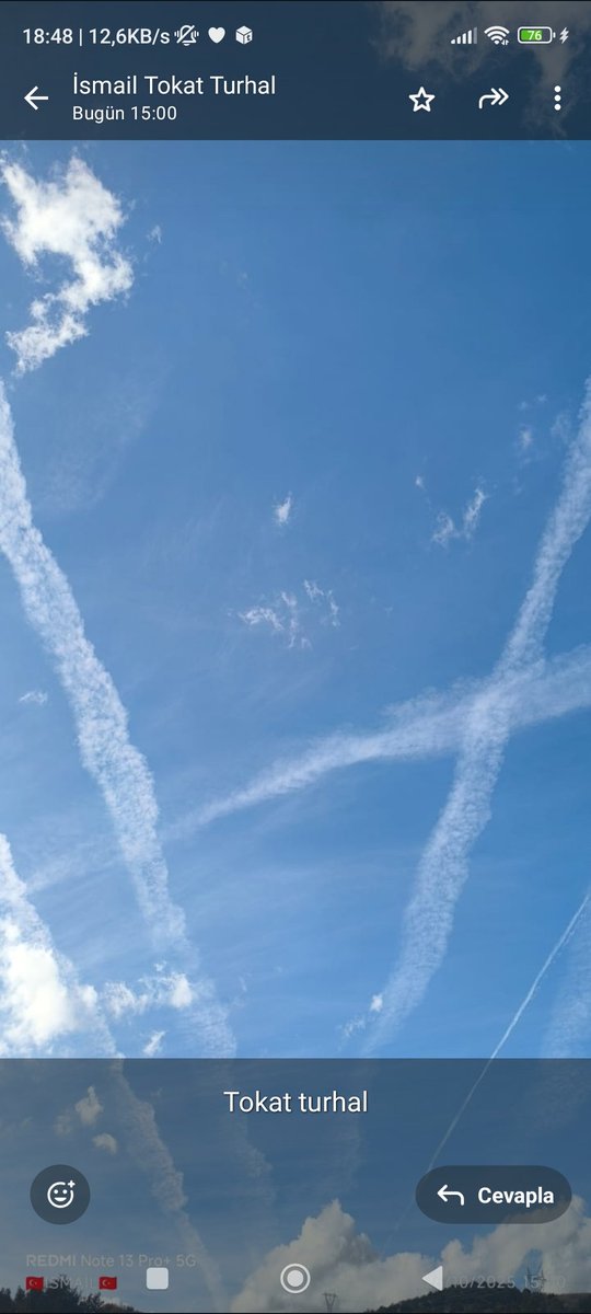 Türkiye hava sahası işgal altındadır.
#Chemtrails manyetik alanı bozarak #DEPREM'leri tetikler.
İçerdiği ağır metaller insan sağlığını bozar.

Bu zehirli saldırıya karşı susan insanların beyin ölümü gerçekleşmiş demektir.   Türkiye sahipsiz kalmıştır.