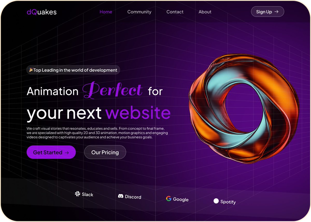CriXubsDcreator's tweet image. When i create designs, i try as much as possible keep in mind that its not about a good design but a workable one.

A 3D animation building website. Giving a pulse of premium web animation.

keep it simple.
#uxuidesigner