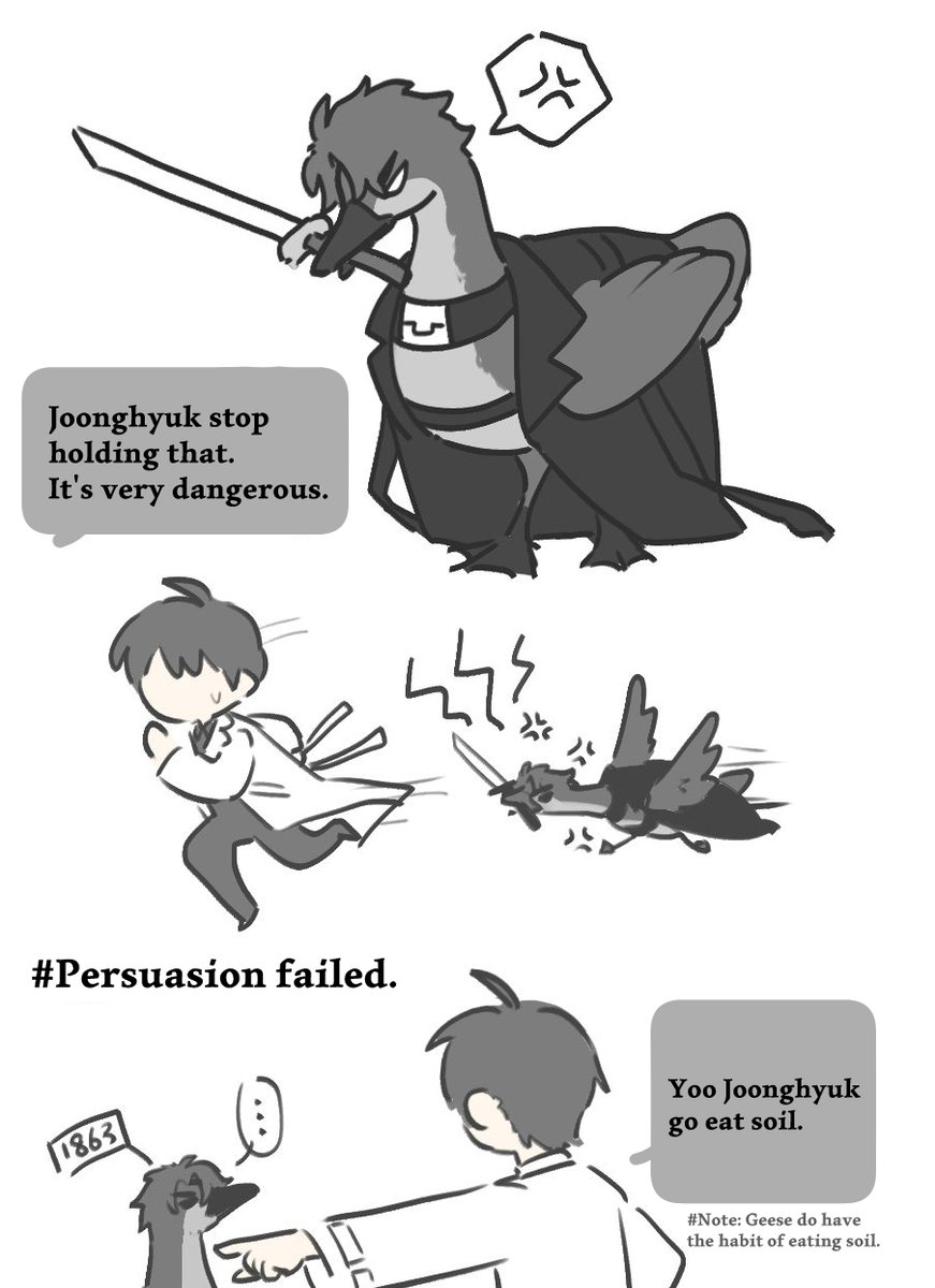 #ORV 
Sometimes we describe someone as having a bad temper by comparing them to a goose.