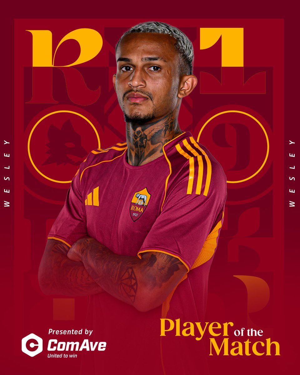 ASRomaEN's tweet photo. 🗳 | Retweet this if Wesley was your Player of the Match against Sassuolo! 🐺

Presented by @ComAve_Official

#ASRoma #SassuoloRoma https://t.co/QNIJtSXvWd