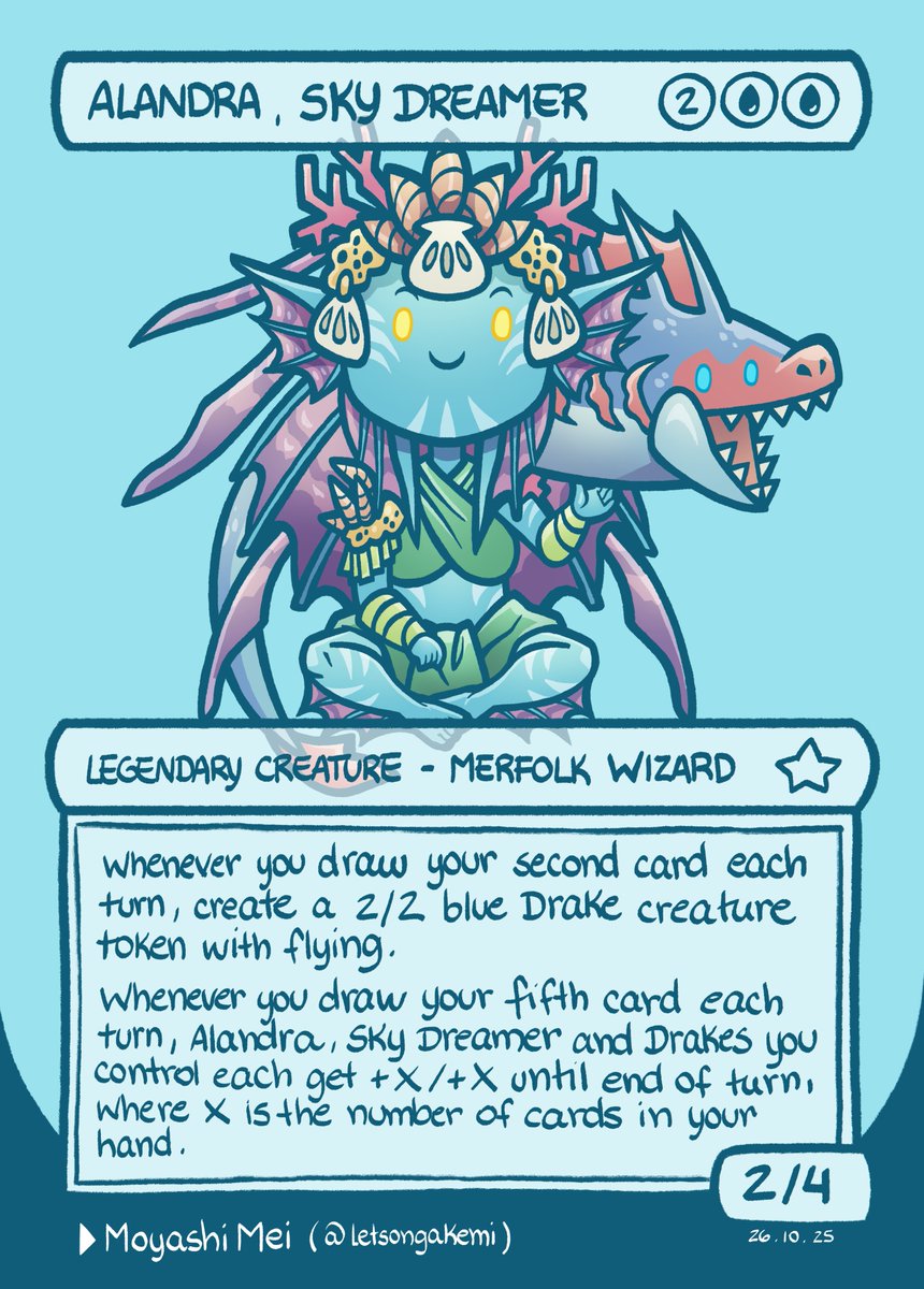 INKTOBER 2025 - CHIBI MTG COMMANDERS
Day 25- Alandra, Sky Dreamer
#inktober #inktober25 #mtg #magicthegathering #art