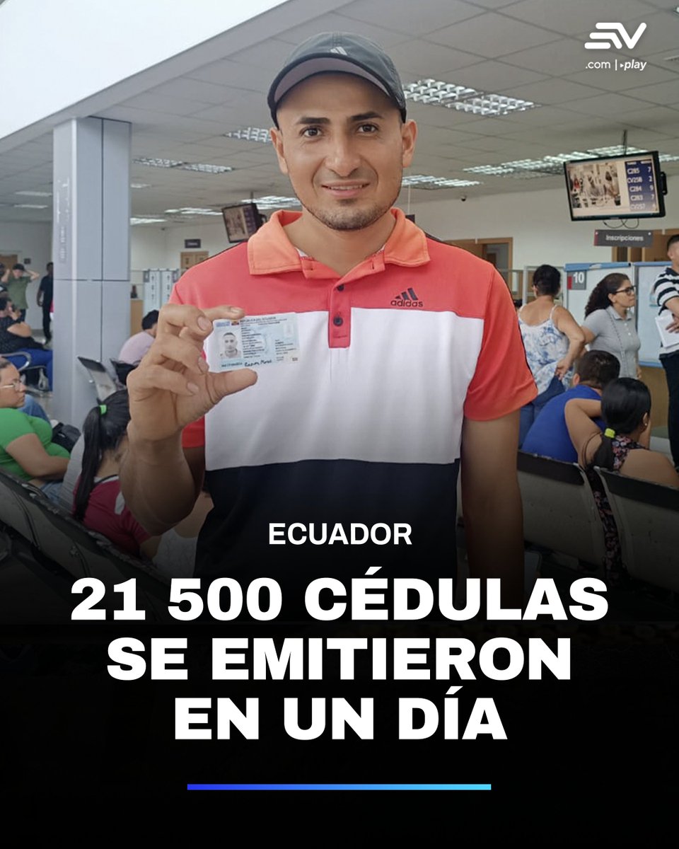 📌🪪 La atención se brindó de manera simultánea en 48 agencias de las 24 provincias del país, pero en algunas ciudades, como Quito, se registraron multitudinarias filas y cientos de usuarios afirmaron que no lograron obtener el documento por falta de turnos.  📲