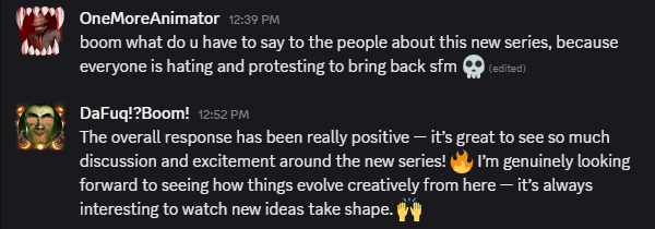 Mnoomer48's tweet image. Boom's "response" to the criticism of Emergence.
Does he even care about Skibidi anymore?