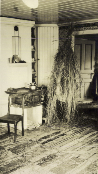 <a href="/NiftyBuckles/">Nifty Buckles Folklore</a> Very interesting! This is a Swedish ”christmas goppa” (julgoppa) from Dalsland. A person dressed in straw walking from house to house during Christmas.