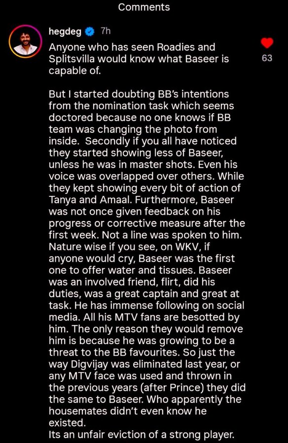 TeamQaziTouqeer's tweet photo. Not Just MTV Reality Field but ITV Knows what happened with BaseerAli 

Firstly Hina Khan claimed it was Fixed now ITV Screen Writer Gautam HegDeg Came to Support in #BaseerAli 
PUBLIC DEMANDS BASEER

#BiggBoss19 @ColorsTV @EndemolShineIND https://t.co/QC31kipFlw