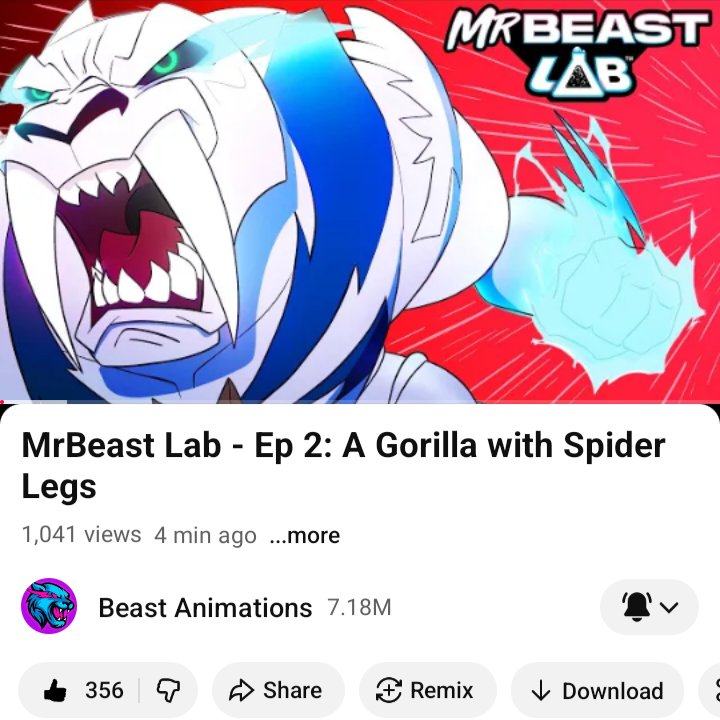 The episode 1 &amp; 2 of MrBeast Lab, animation by MrBeast are out on Youtube !!!
Go give it a watch