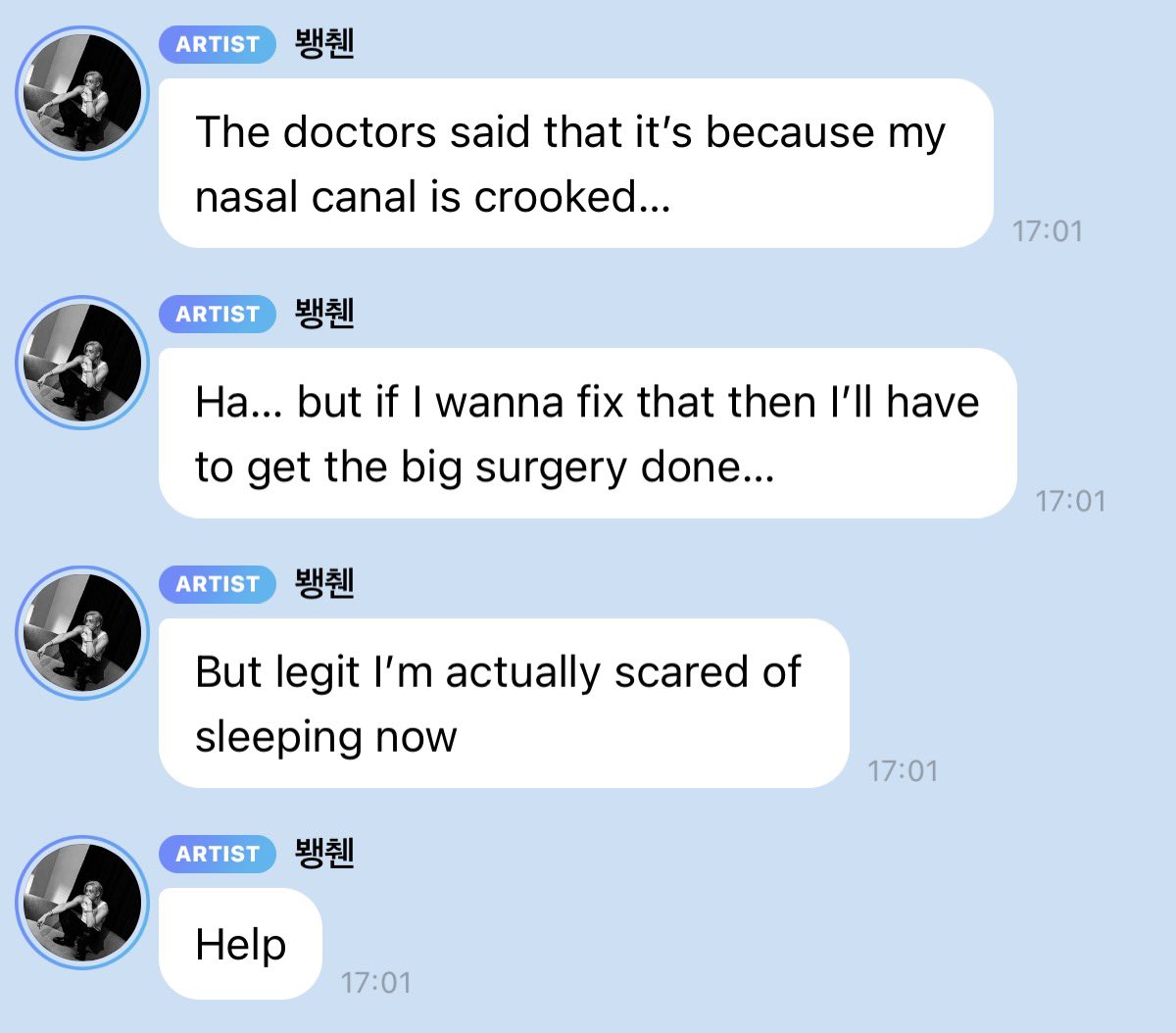 gnabnahc97chris's tweet image. this is genuinely so scary and the fact he has to deal with this for years now despite multiple times trying to fixing it!