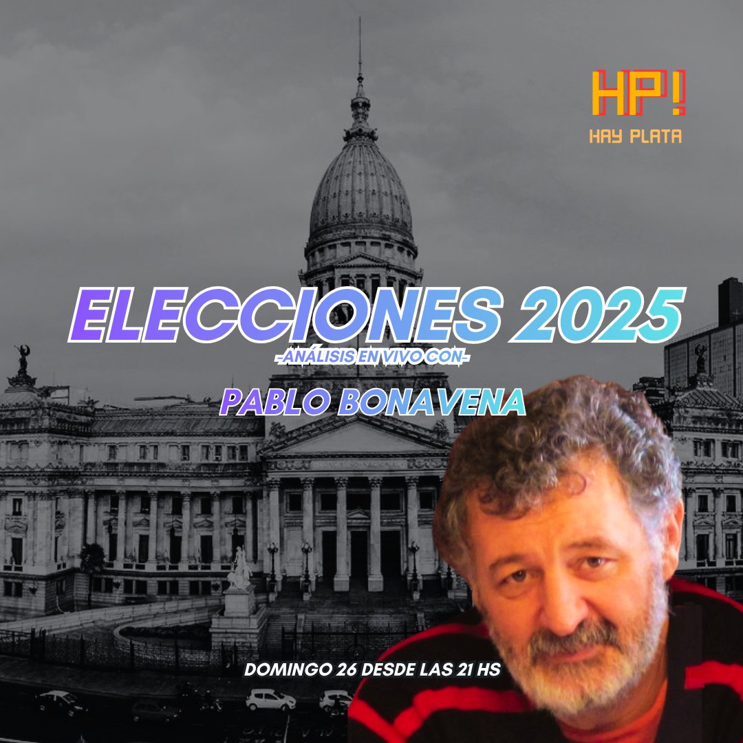 HayPlataHP's tweet photo. ESPECIAL ELECCIONES LEGISLATIVAS 2025
Se suman a la conversación Eduardo Grüner, Miguel Ángel Forte y Pablo Bonavena
📽️https://t.co/jv4DBzHuRS
Por el canal de @ViaSocialistaAr https://t.co/kJqUe81Xl2