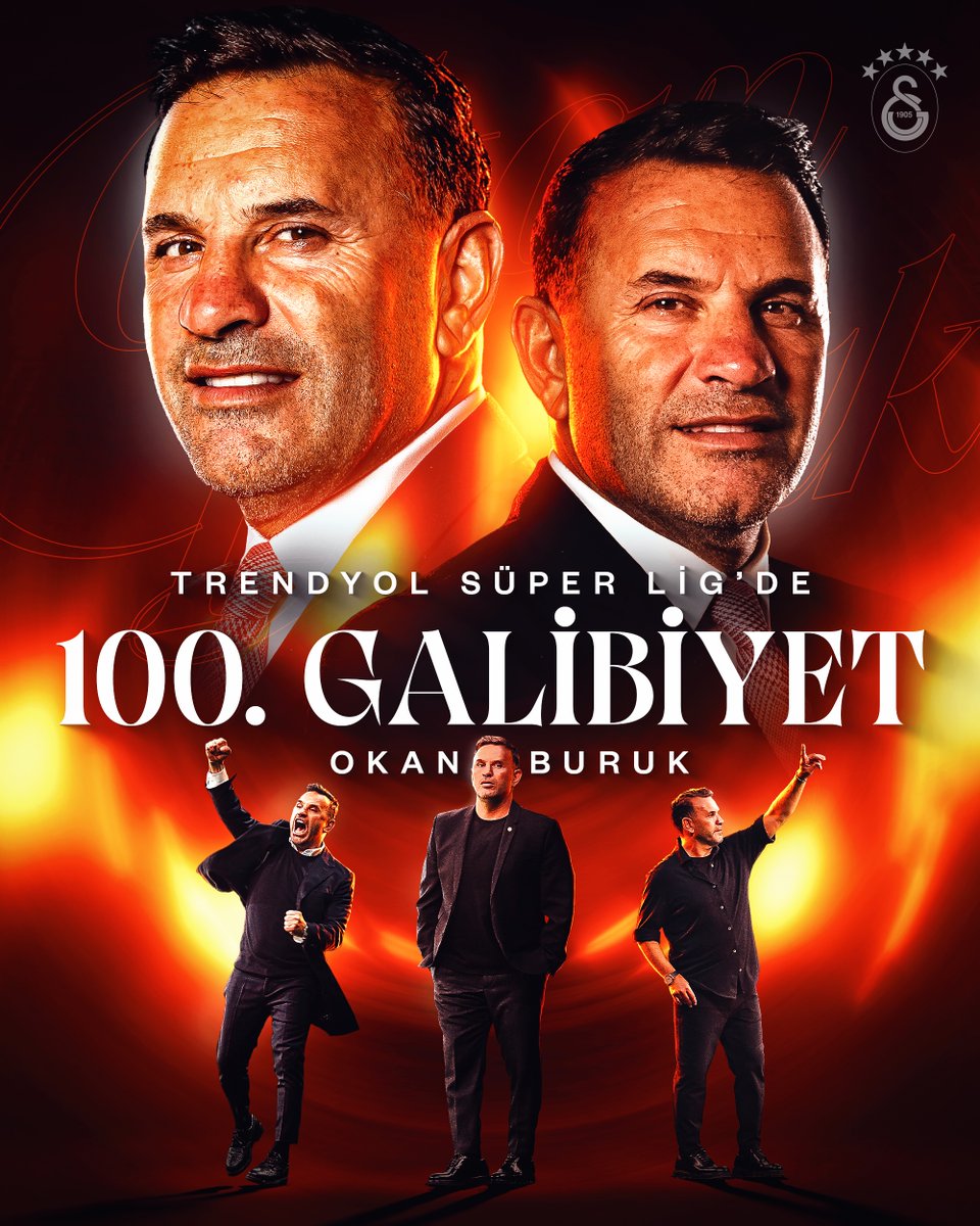 🧿 Galatasaray’ın başında Süper Lig’de 100. galibiyet! 💪

𝐖𝐈𝐍𝐍𝐄𝐑 OKAN BURUK! 🫡