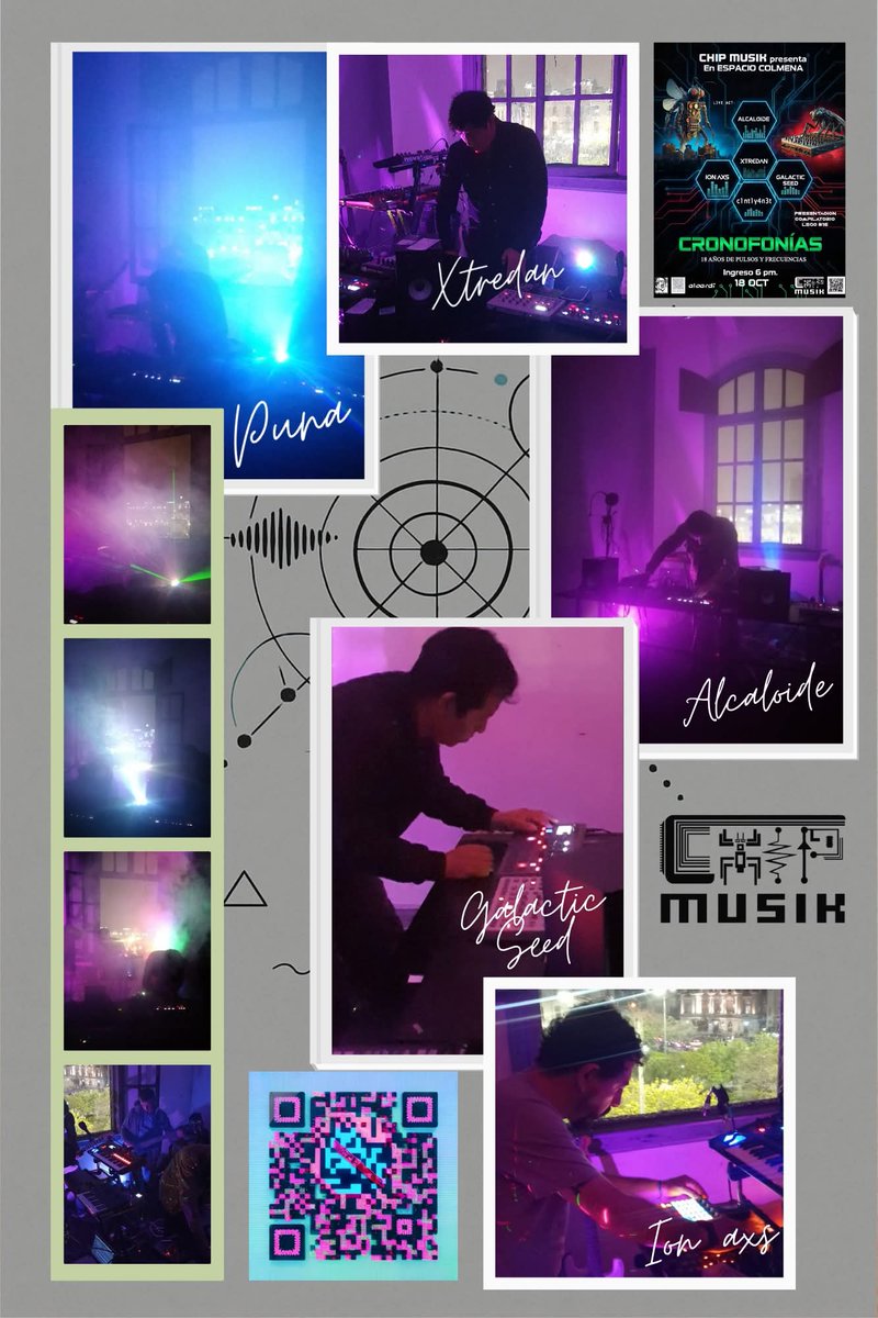 ChipMusik's tweet image. Desde la consciencia resonante de Chip Musik, extendemos nuestra gratitud profunda a todas las almas que convergieron, hilando con su presencia la urdimbre temporal de 'Cronofonías'.