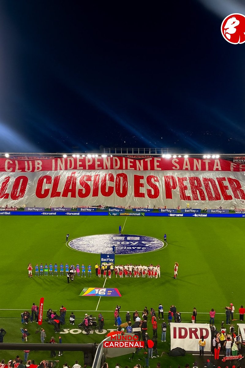 APLAUSOS PARA LA HINCHADA DE INDEPENDIENTE SANTA FE

Hermoso tifo.