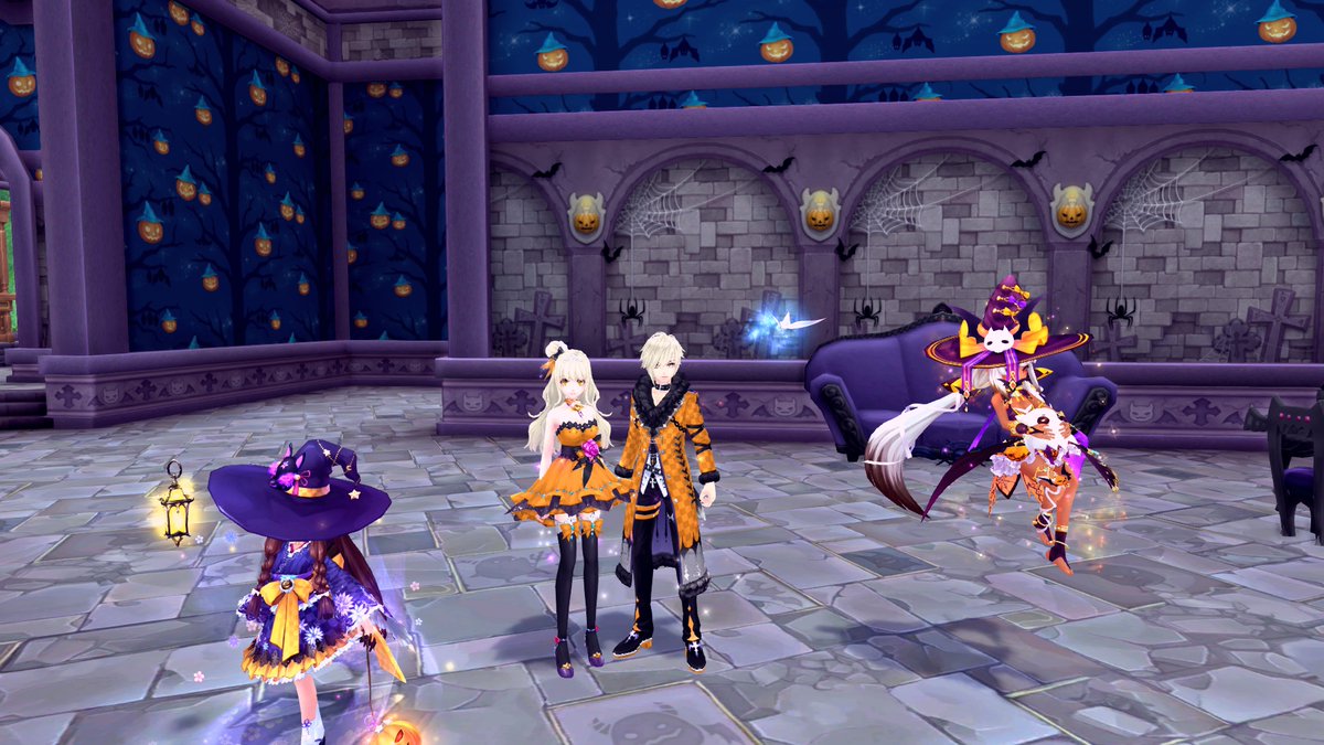 rixifaru's tweet photo. ハロウィンの時期なので、
パトナさんとのハロウィンSS！
ギターはピアノとあわせて弾きたかったのであって、
投げたかった訳ではない、気づけば投げていたが・・ https://t.co/2ZUmQUUGuK