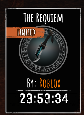 A new limited item The Requiem is now on sale for the next 24 hours as part of the Roblox Halloween Spotlight event.

Price: 400 Robux
roblox.com/catalog/107334…