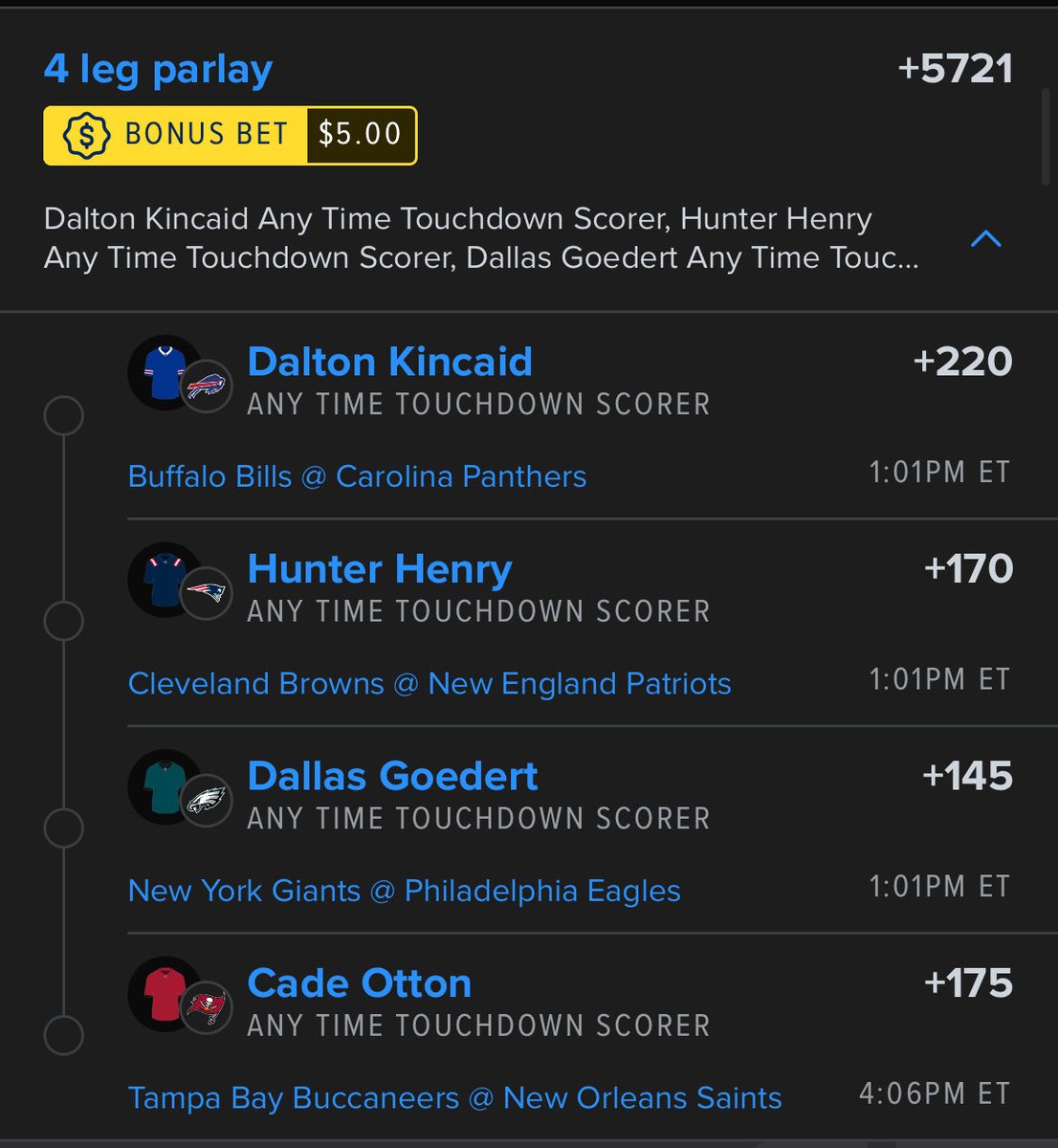 CupOfJoePicks's tweet photo. TE Day🤩🤩

My 4 TE exclusive plays are below. I’ll drop links in the replies. 

Each play that cashes I’ll do a $10 giveaway and when we cash all 4 I’ll do a $50 giveaway. All you gotta do is like and RT this post🔥🔥

Which TE scores today??

#DraftKings #GamblingX #NFL #TEday https://t.co/Cga15TTCjE