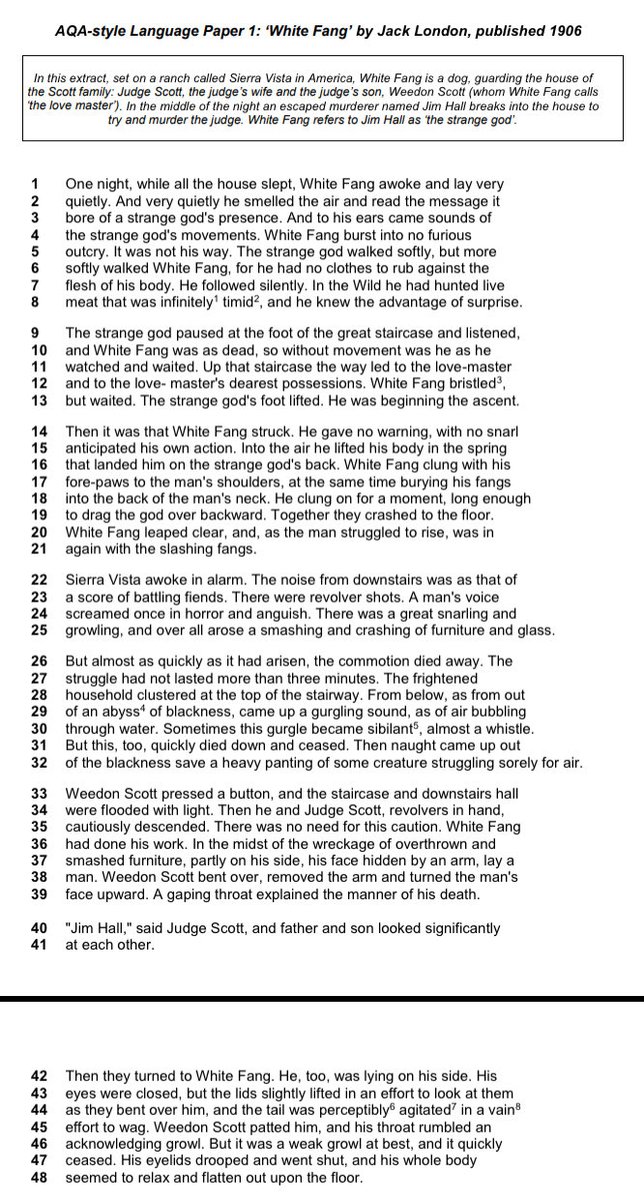 Mathew_Lynch44's tweet image. Here’s another practice Lang P1, using ‘White Fang’ like so 👇 Help yourself #teamenglish 

dropbox.com/scl/fo/bd6qgdc…