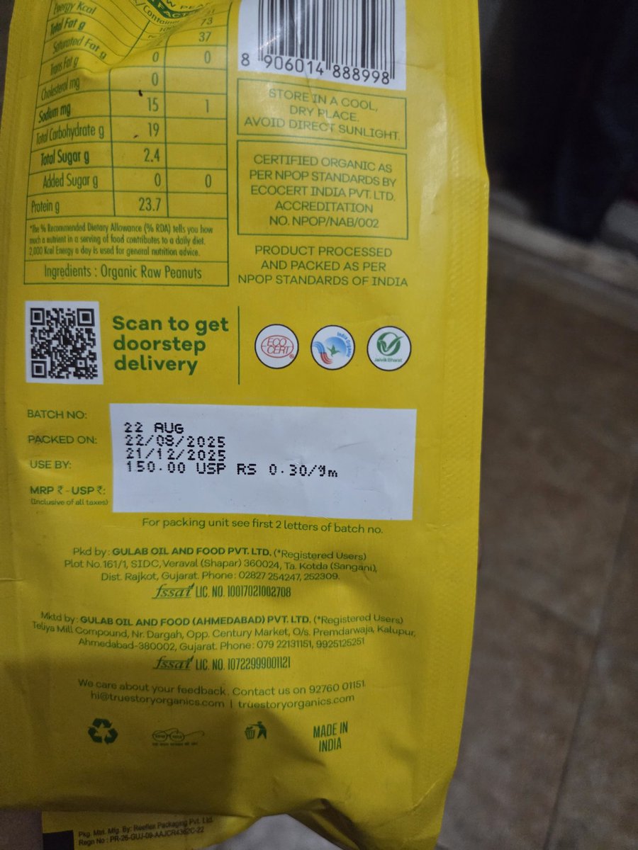 alkasinghak20's tweet photo. 🐜 This is what came inside my “organic” peanuts ordered from Blinkit.
Watch till the end — insects are literally crawling inside the packet! 😷
Fast delivery shouldn’t mean expired or infested food.
@letsblinkit — is this your quality check?

#Blinkit #FSSAI #ConsumerAwareness https://t.co/XvtUl5aa9K