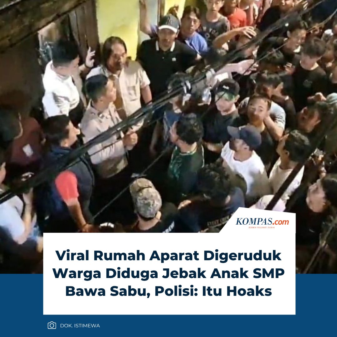 kompascom's tweet photo. Sebuah video yang memperlihatkan salah satu rumah anggota polisi di Pejagalan, Penjaringan, Jakarta Utara, diduga digeruduk warga
Sumber: https://t.co/chIsVByWIs.
| #Polisi #AnakSMP https://t.co/7muPhHjlzb
