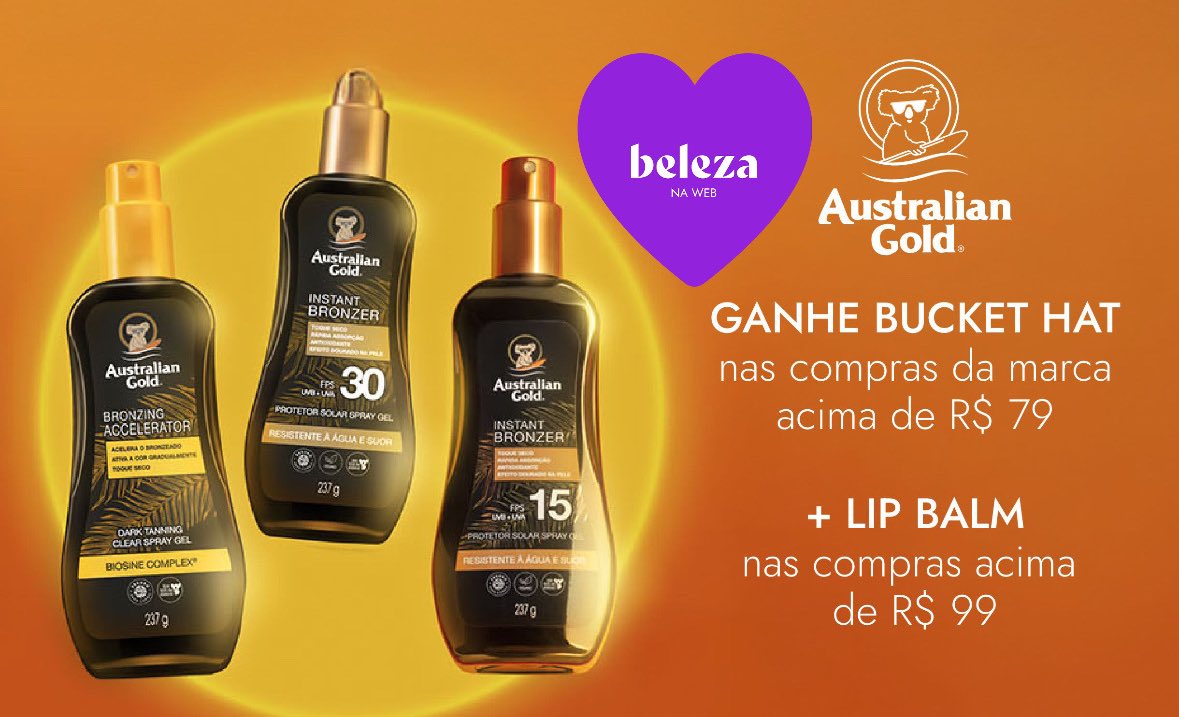 cupomdalaine's tweet image. Cupom Beleza na web
Australian Gold: Ganhe bucket hat + lip balm!✨🫶🏻🌷
Cupom Site Todo: BLZ, BLZ15, AMEI
COMPRE AQUI🔗 tidd.ly/42Z5Acj
Cupom Renner cea c&a riachuelo no Perfil!