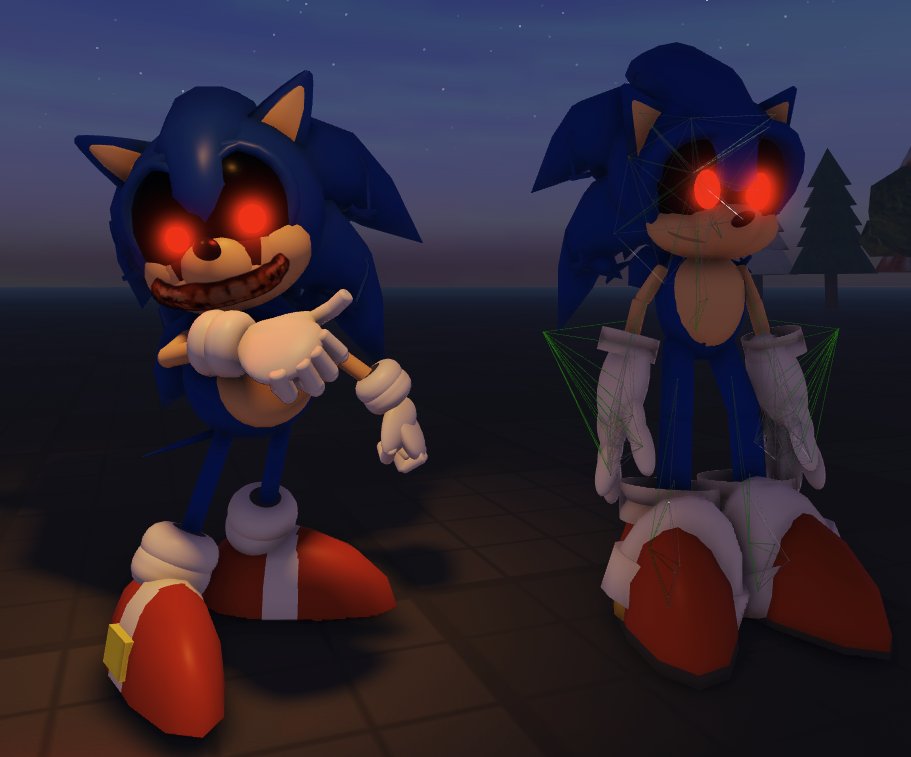 a couple of months ago before i came back to twitter i made a sonic.exe model based off THE sonic.exe roblox model