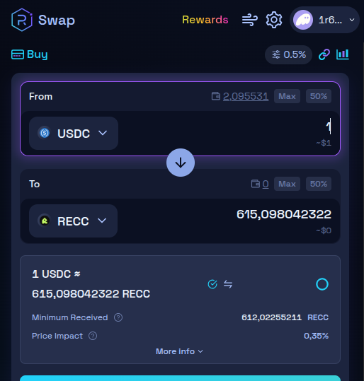 _modular_web3's tweet image. Today discovered The $RECC token is now live on
@CollaterizeHQ ! CA =
2Nv5jiaJo4b7vbjApAuH4PkAY4pc7Xw91Zc5McSB4dT9
Swap now with @Titan_Exchange is a better aggregator price ! Compare at @JupiterExchange and @Raydium
#RECC #RWA #SWAP #SOLANA #TITAN