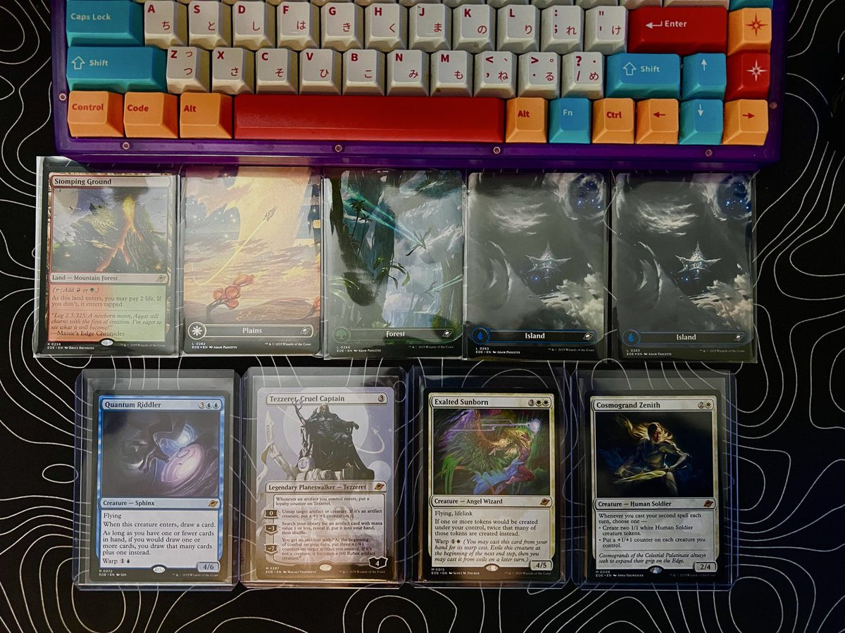 dotscribblesOG's tweet image. The hits from the EOE play booster I ripped.