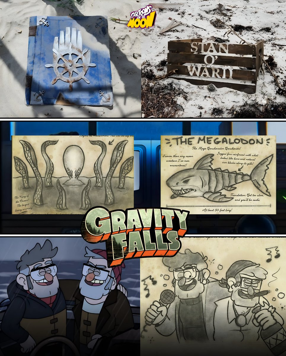 Una cuenta de Twitter llamada "Florida Sea Watch" reveló haber encontrado un misterioso diario en la playa.

Se trataba del mayor fan project de Gravity Falls hasta la fecha: un diario de 400 PÁGINAS que relata las aventuras de Stan y Ford en el mar.

Con nuevas criaturas y