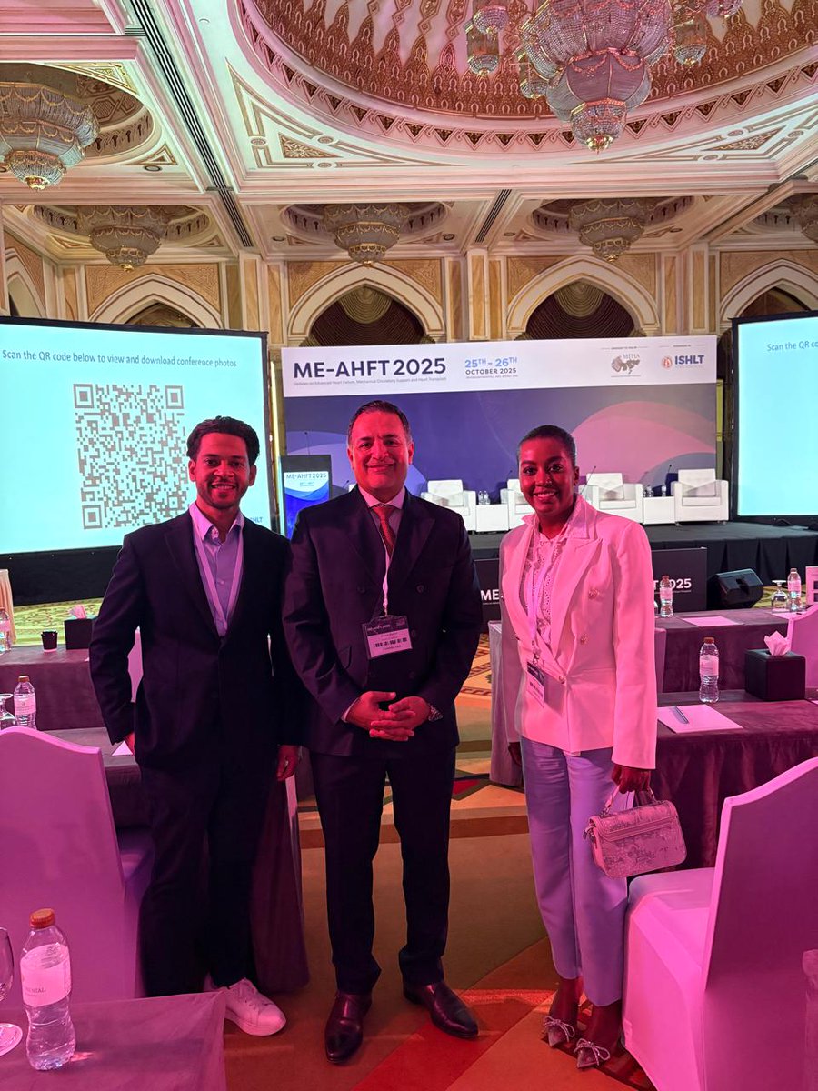 HydoubMD's tweet image. Had a great time joining leading experts at ME-AHFT 2025 in Abu Dhabi to discuss innovations in heart failure management, MCS, and transplantation in the Middle East.

#MEAHFT2025 #HeartTx #HeartFailure #CardiogenicShock
