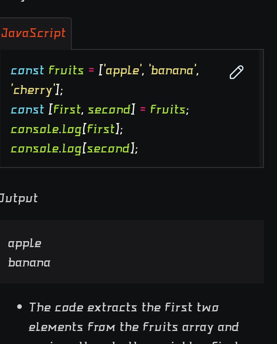 CoderTech2006's tweet image. "Day 24 of my @GeeksforGeeks journey! 🚀 Exploring ES6+ features in Full Stack development today, mastering arrow functions Share below! 📝 Check my progress: geeksforgeeks.org/myCourses #NationSkillup #GeeksforGeeks #FullStack #JavaScript #100DaysOfCod