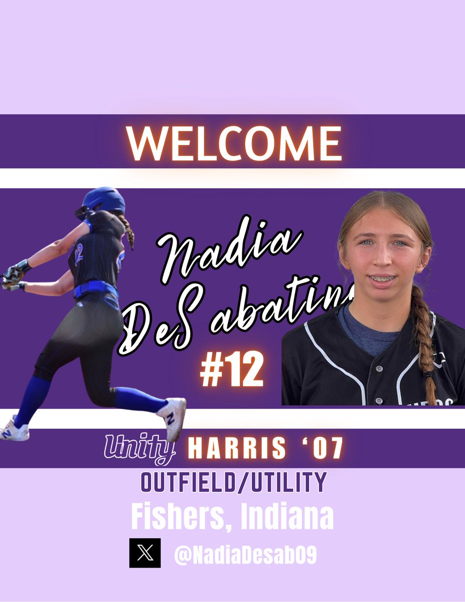 UNITY Harris-18u (@unity_07cincy) on Twitter photo We’ve been in the need of another true utility player who can also benefit our lineup. Pretty sure after last night we’ve found our missing piece.  First day/First 4 games and Nadia is batting .500, 4 runs scored, and numerous great plays on defense. Excited to see you develop We’ve been in the need of another true utility player who can also benefit our lineup. Pretty sure after last night we’ve found our missing piece.  First day/First 4 games and Nadia is batting .500, 4 runs scored, and numerous great plays on defense. Excited to see you develop