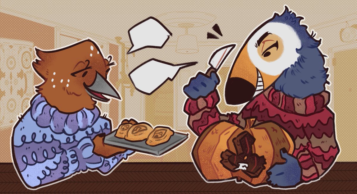 LiustraNaPolu's tweet image. love drawing these sillies heh // Tuca and Bertie