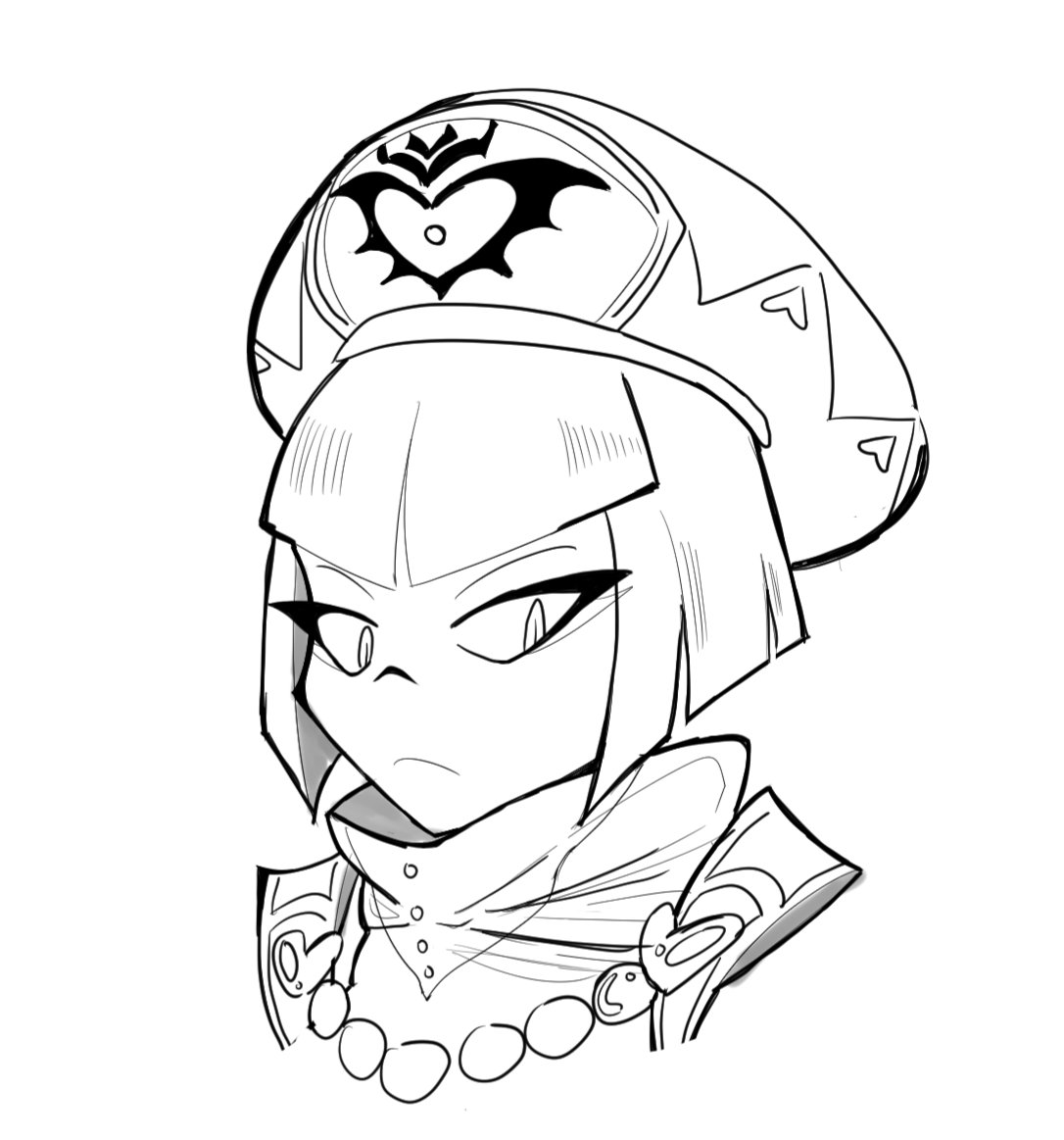 viavariable's tweet image. Rough drawing of Zan

#Kirby #KirbyGijinka