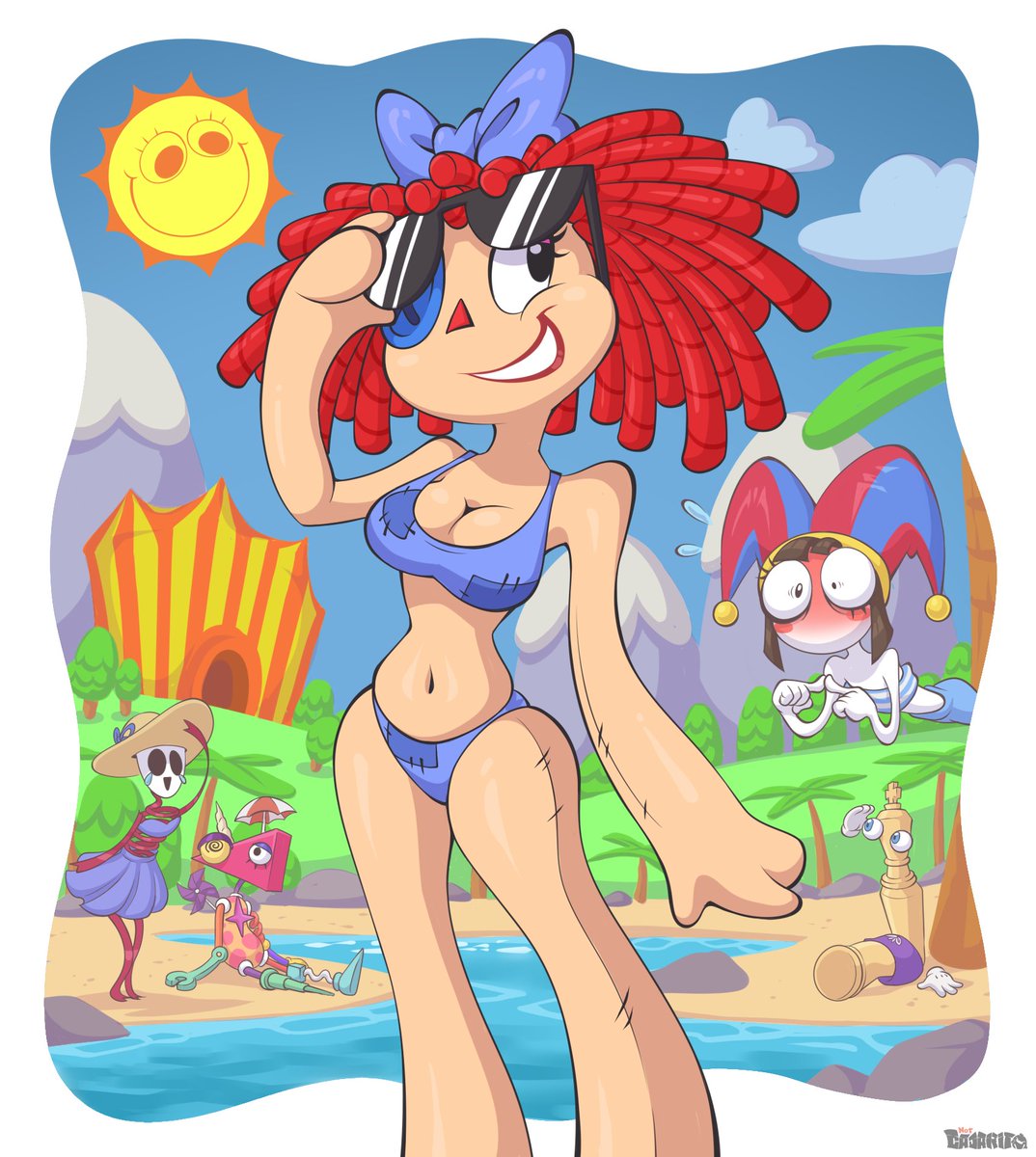 NotCajarito's tweet photo. Beach Day Raggy~ 🏖️🌞💜 https://t.co/oYSnxJUkQ4