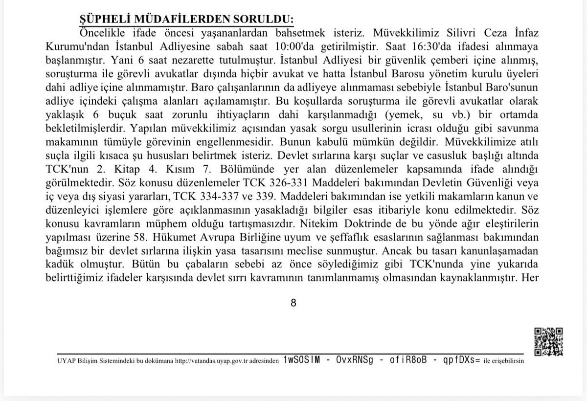 ersozhuseyin's tweet image. İBB Başkanı Ekrem İmamoğlu’nun Sulh Ceza Hakimliği önündeki sorgusu devam ediyor. 
Sonucu tahmin etmek zor değil ancak savcılık ifadesinde avukatları tarafından “tarihe düşülen not” geleceğin hukukçularına çok şey anlatacak.
Meslek üstadlarımız Av. Hasan Fehmi Demir, Av. Fikret…