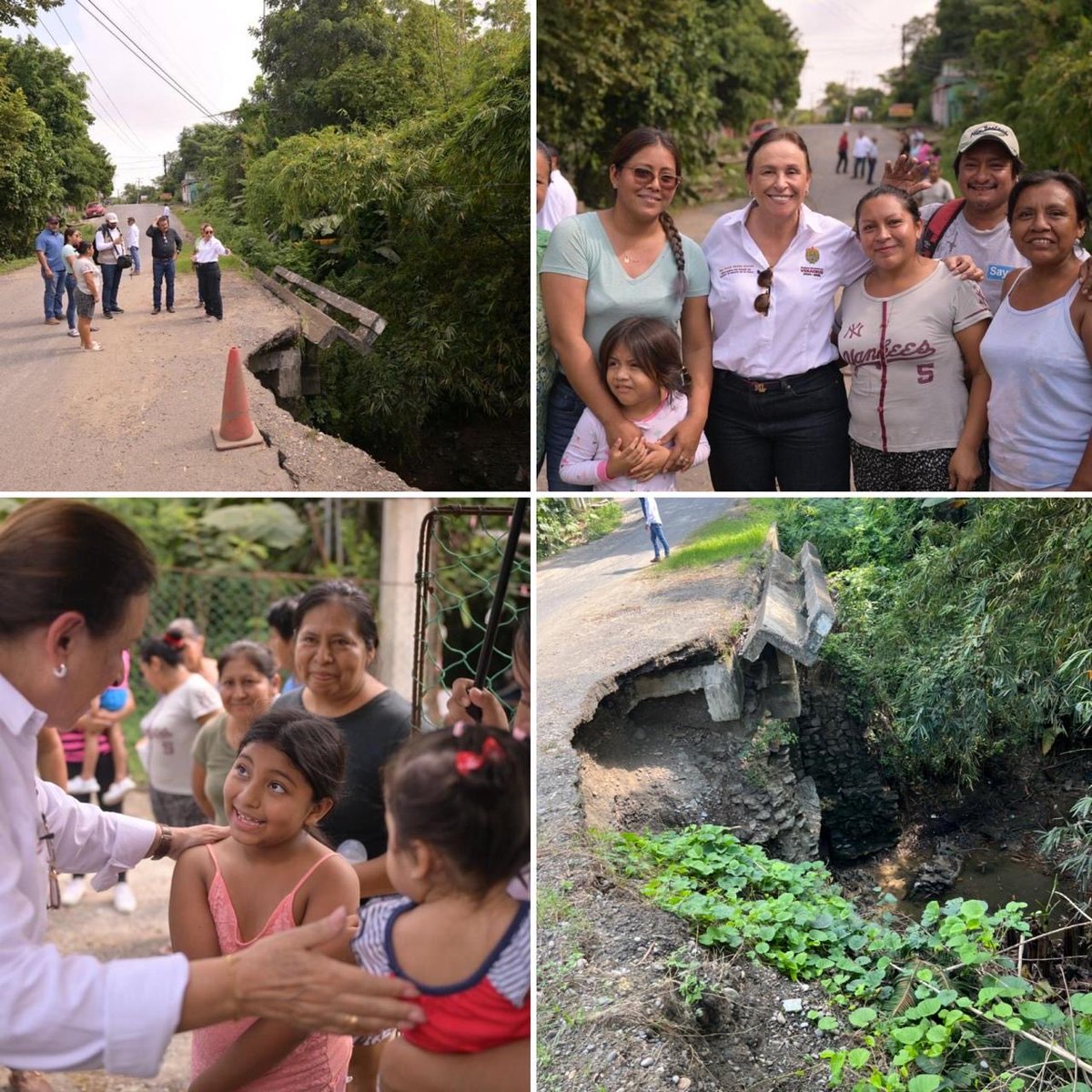 Comunidades Totonacas en TIHUATLÁN nos reportaron socavones y deslaves en sus caminos. En la comunidad de Ursulo Galván vamos a atender obras emergentes para la seguridad en su movilidad. 

♥️Por amor a Veracruz♥️