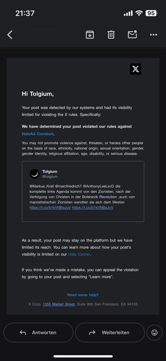 tolgium's tweet image. @elonmusk @Markus_Krall @marcfriedrich7 @AnthonyLeeLsvD Why is X's algorithm censoring my post exposing that Zionists are behind the leftist agenda and mass migration? #Xalgorithm #censorship