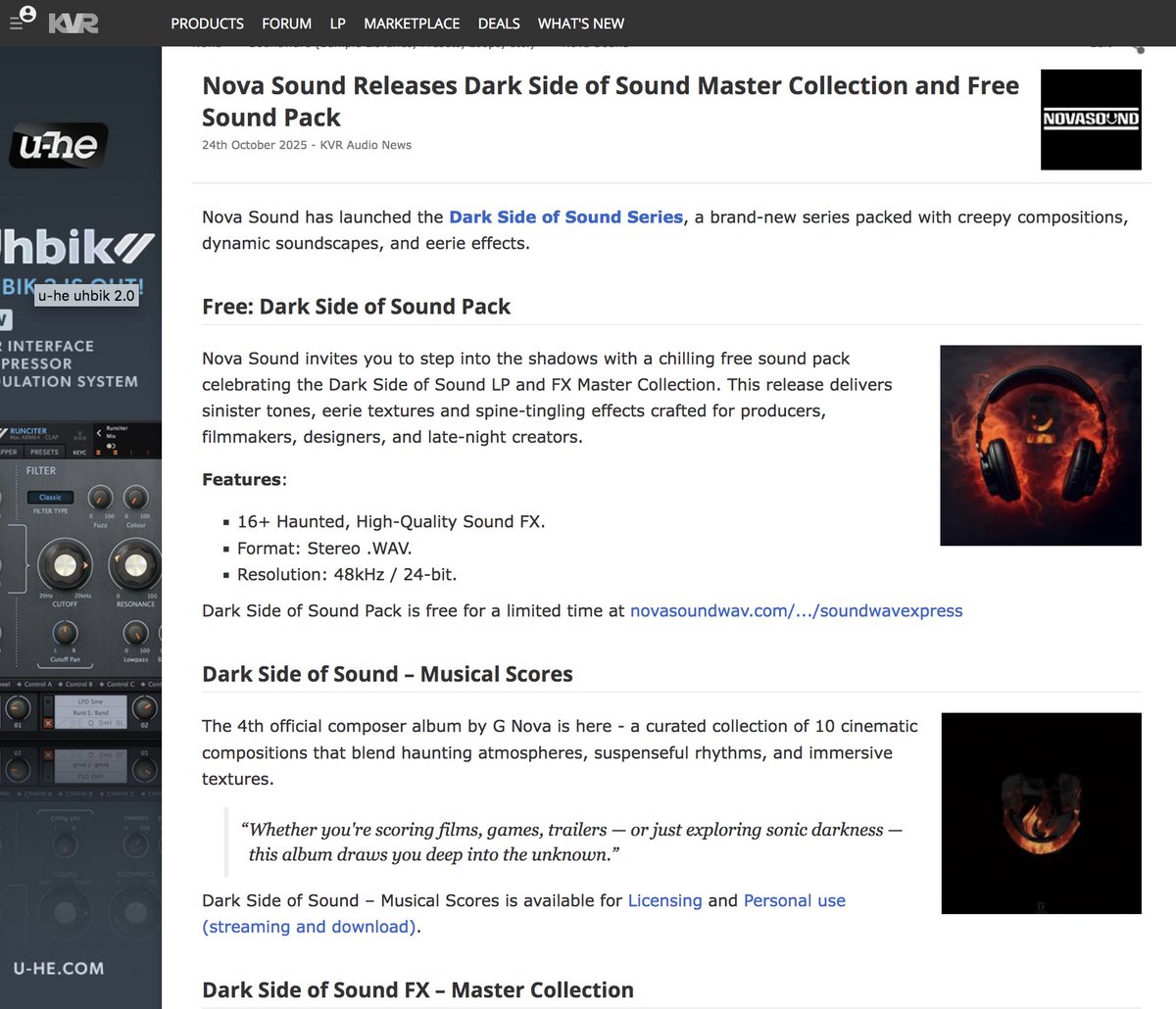NovaSoundWav's tweet photo. Nova Sound Presents: Dark Sound of Sound FX & Music Master Collection.
๐ถ๐ผ๐ง๐ฅ๐ฎ๐น๏ธ๐ธ๏ธ๐ป๐ฆ๐๐ฎ๐ฌ๐๐ท๏ธ
#kvraudio #NovaSound #FreeDownload #GameDev #MusicProduction #PostProduction #ContentCreator #SoundFX
#DrumKit #FreeDrumKit #FreeSoundFX
https://t.co/UY0jx98SRr @kvraudio https://t.co/rRNsybXrRf