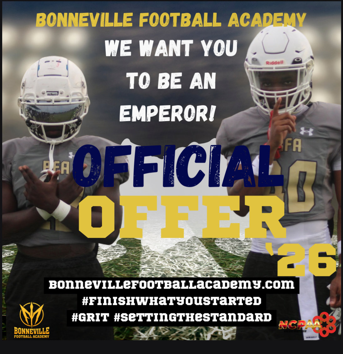 Thanks to GOD..receiving me 2nd offer from <a href="/BonnFootball/">Bonneville Football Academy</a> thanks to <a href="/coachjulio1119/">Coach Julio</a> much more to come <a href="/BallCoachHP/">Recruiting 1-0-1</a> <a href="/ExpoRecruits/">Expo Recruits</a> <a href="/bryce_worthy/">Coach Worthy</a>