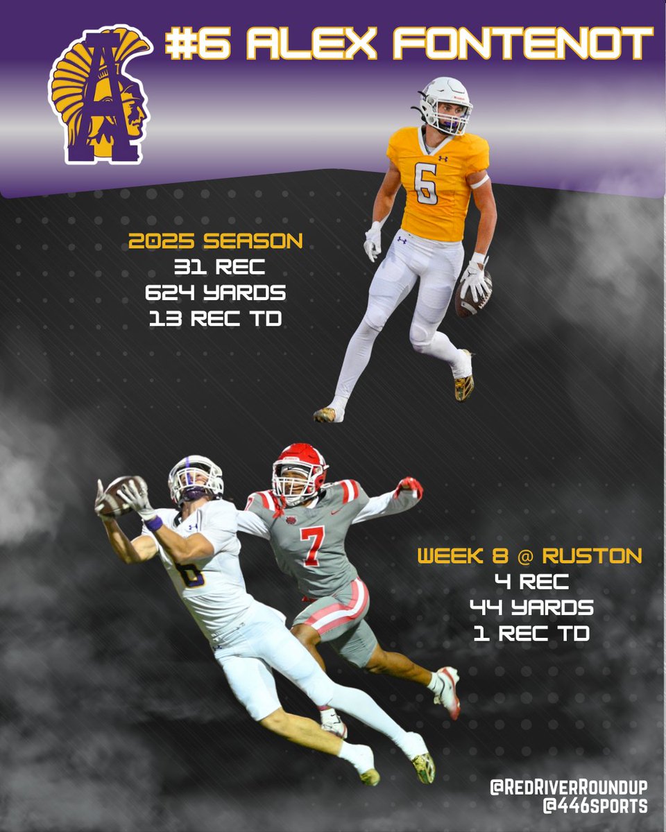 He's had some of his best snaps against the best competition at the best time. <a href="/AlexFontenot27/">Alex Fontenot</a> isn't the only playmaker in the <a href="/ash_trojanFB/">Alexandria Football</a> WR room, but he's one of the best to do it in LA this season. Watch him make more plays on the home turf, Friday night on @446sports!