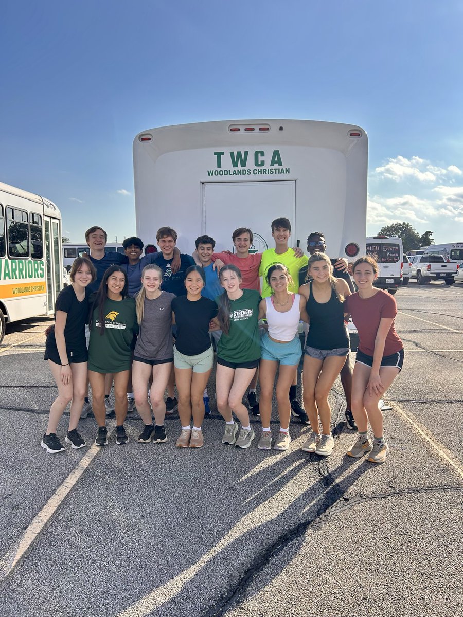 Getting prepared for the state championship!  <a href="/twcasports/">Woodlands Christian</a> <a href="/TWCAStrength/">TWCA Warrior Strength</a> <a href="/TappsXCountry/">TAPPS Cross Country</a>