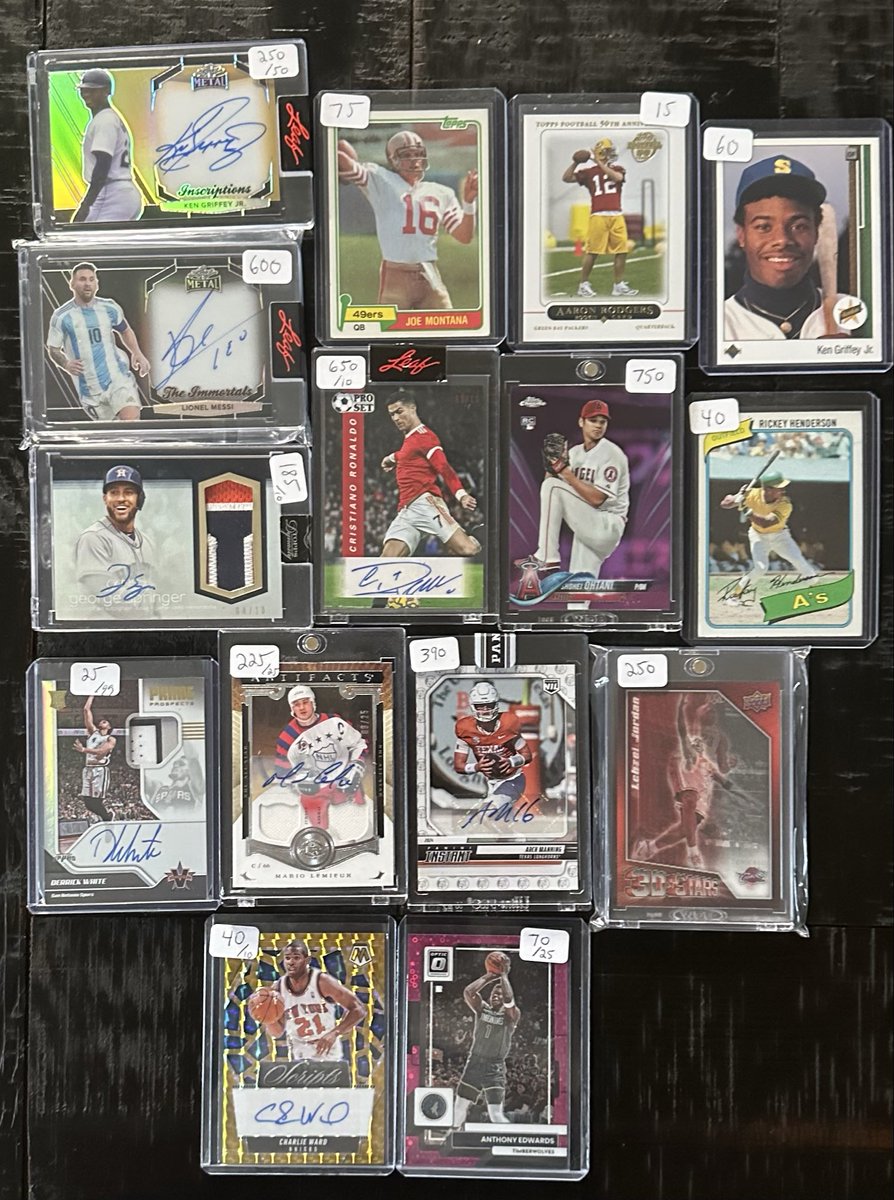 TB2426638837's tweet image. Here’s what made it home from this weekends show.  Stickers are show prices, mostly have room.  Make offers, ask questions.  
Lower right is MJ/Lebron 3D Stars from 2009-2010 Upper Deck.