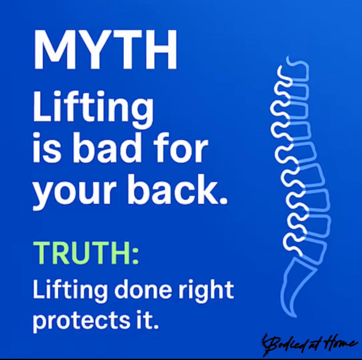 DrPrinceDc's tweet image. Lifting ruins your back.
False

Backs fail when we skip the basics: core control, mobility, and mechanics

Build strength to protect your spine—don’t fear it.

When you’re ready to lift smarter (and safer), DM “mobility” for my free back-pain demo.