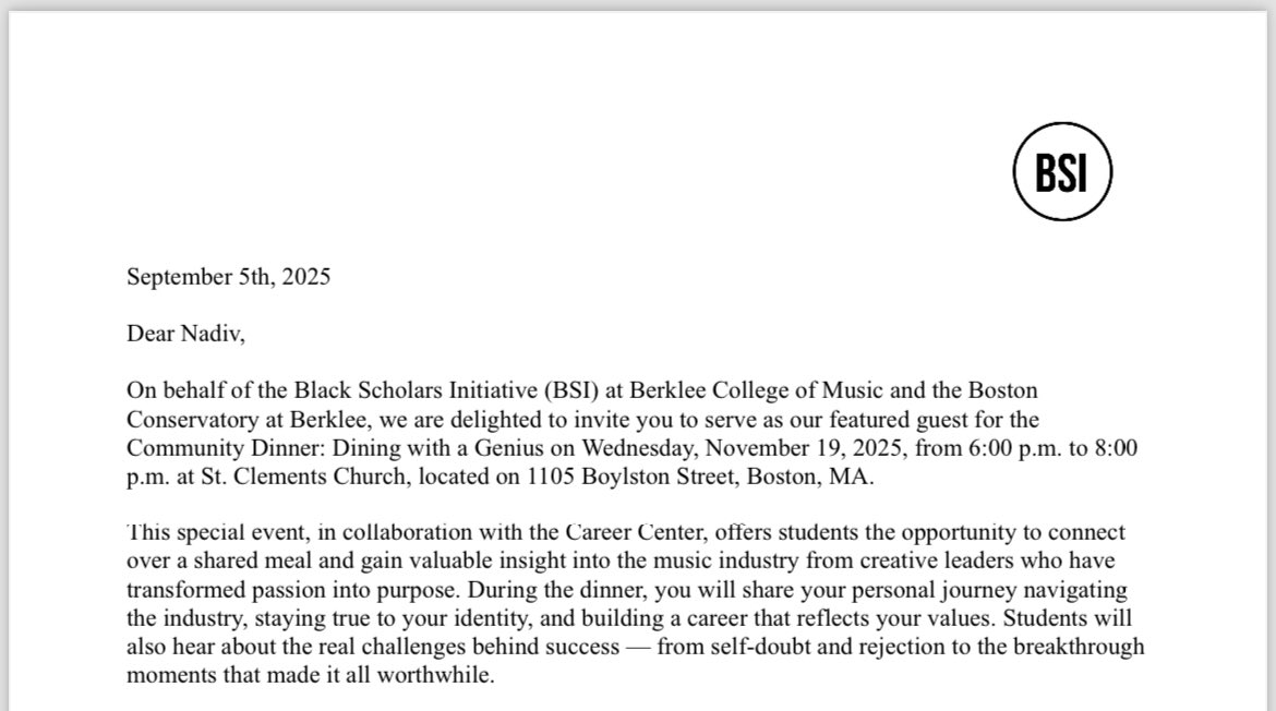 DEEVODAGENIUS's tweet image. Shouts out to @BerkleeCollege &amp;amp; The Boston Conservatory fa inviting me to be their Featured Guest Speaker for their upcoming community dinner. 🔥🔥😎