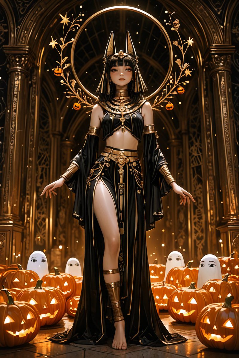 クーラさん本日も参加させていただきます。

メジェド様出なくてAI変えて挑戦💪

#AIハロウィンアート祭

さぁ、ハロウィンの準備を始めるわよ🎃