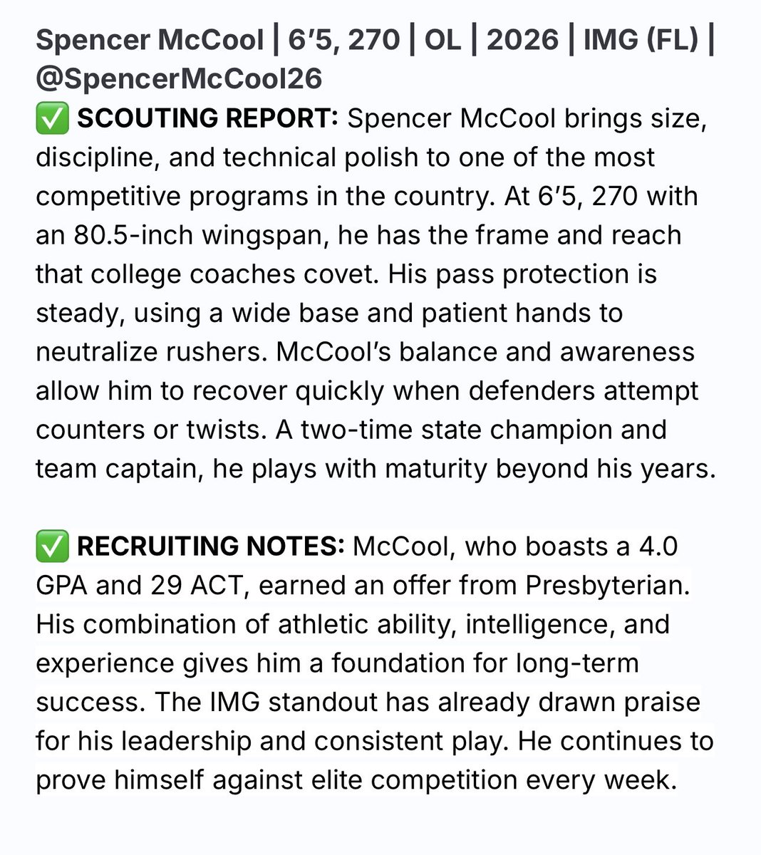 Spencer McCool #75 tweet media