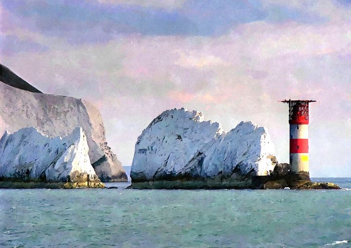 FuzzyFinker's tweet image. Art of the Day! &quot;The Needles Lighthouse&quot;. Buy at: ArtPal.com/trevorharvey?i…