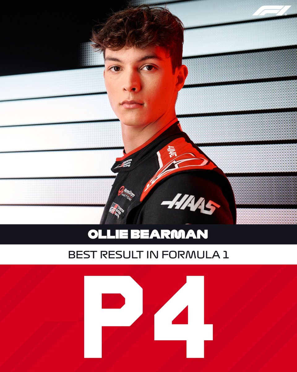 Formula 1 (@f1) on Twitter photo A BRILLIANT DRIVE FROM OLLIE! 😮💨🐻
It's a career-best P4 finish for the <a href="/HaasF1Team/">MoneyGram Haas F1 Team</a> driver 👏
#F1 #MexicoGP <a href="/OllieBearman/">Ollie Bearman</a> A BRILLIANT DRIVE FROM OLLIE! 😮💨🐻
It's a career-best P4 finish for the <a href="/HaasF1Team/">MoneyGram Haas F1 Team</a> driver 👏
#F1 #MexicoGP <a href="/OllieBearman/">Ollie Bearman</a>